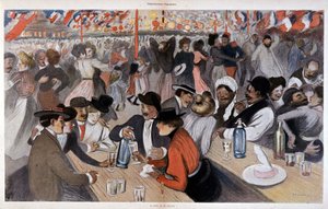 Högtiden 14 juli av Steinlen, n.d. v. 1902 av Théophile Alexandre Steinlen