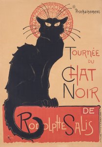 Chat Noirs turné av Théophile Alexandre Steinlen