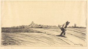 Vagabond med ryggsäck (Le chemineau à la besace) av Théophile Alexandre Steinlen