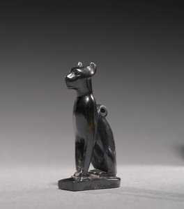 Amulett av Bastet, ca 1069-715 f.Kr. (hematit) av Third Intermediate Period Egyptian