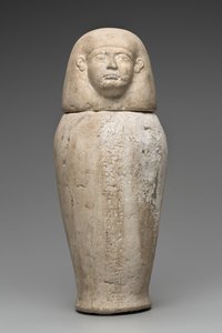 Canopic burk med manshuvud (kalksten) av Third Intermediate Period Egyptian