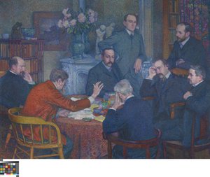 En uppläsning av Emile Verhaeren av Théo van Rysselberghe