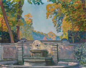 Fontän, ca 1917-1922. av Théo van Rysselberghe
