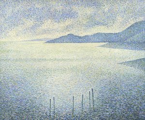 Seaside scen. Omkring 1892 av Théo van Rysselberghe