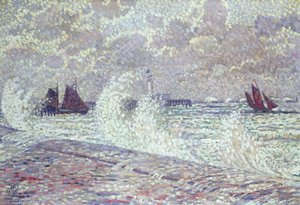 Havet under dagjämningen, Boulogne-sur-Mer, 1900 av Théo van Rysselberghe