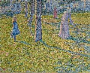 Tennisspelet, 1889. av Théo van Rysselberghe