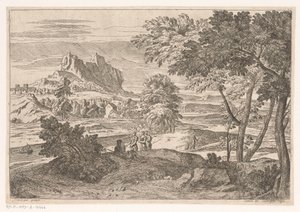 Arkadiskt landskap med figurer och kaniner Suite de Paysages (serietitel)