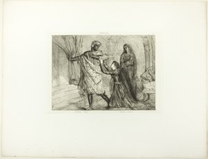 Borta!, plattan 7 (akt 3, scen 4) från Othello av Théodore Chassériau