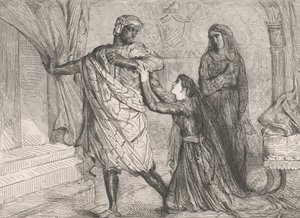 Borta!: plåt 7 från Othello Act 3, Scene 4, etsad 1844, omtryckt 1900. av Théodore Chassériau