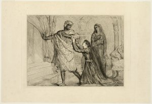 Bort!, tallrik sju från Othello av Théodore Chassériau