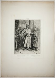 Ärliga Iago, min Desdemona måste jag lämna till dig, plansch fyra ur Othello av Théodore Chassériau