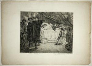 O spartansk hund, tallrik femton från Othello av Théodore Chassériau