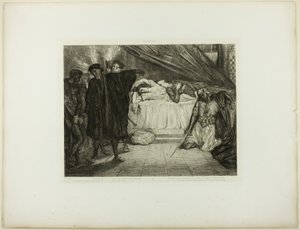 O spartansk hund, tallrik femton från Othello av Théodore Chassériau