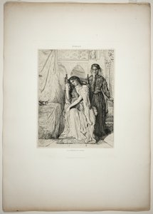 The Willow Song, planka nio ur Othello av Théodore Chassériau
