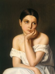 Ung flicka (melankolisk), ca 1833-35 (olja på papp) av Théodore Chassériau