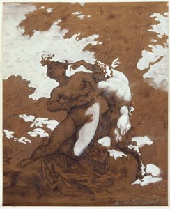 Satyr och nymf av Theodore Gericault