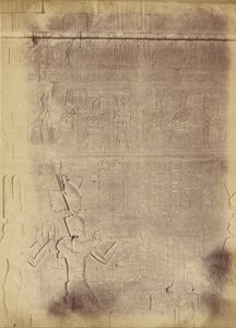 Närbild av hieroglyfiska inskriptioner (förmodligen av Temple of Edfu)