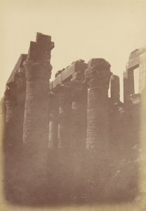 Stäng vy över pelarna i Hypostyle -rummet, Karnak av Théodule Devéria