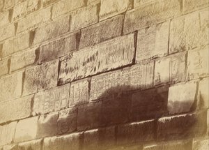 Hieroglyfiska inskriptioner på Elephanta av Théodule Devéria