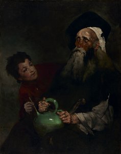 Lazarillo de Tormes och hans blinde mästare, före 1880.