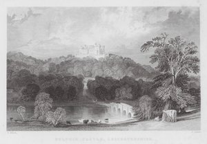 Belvoir Castle, Leicestershire (gravyr) av Thomas (after) Allom