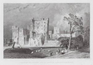 Castle of Ashby de la Zouch, Leicestershire (gravyr) av Thomas (after) Allom