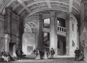 Chateau de Chambord, nära Blois (gravyr)