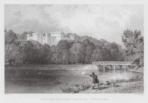 Cholmondeley Castle, Cheshire (gravyr) av Thomas (after) Allom