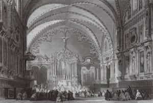 S:t Tour-kyrkan i Toulouse (gravyr) av Thomas (after) Allom