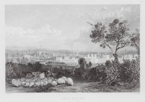 Leicester (gravyr) av Thomas (after) Allom