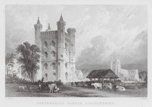 Tattershall Castle, Lincolnshire (gravyr) av Thomas (after) Allom