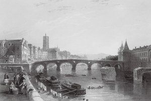 Bron i Toulouse (gravyr) av Thomas (after) Allom