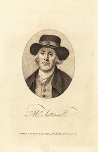 Porträtt av Richard Tattersall (1724-1795), grundare av kapplöpningshästens auktionsförrättare Tattersalls på Hyde Park Corner, London av Thomas (after) Beach