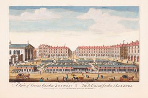 Utsikt över Covent Garden, London av Thomas (after) Bowles