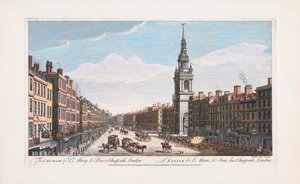 St, Mary le Bow kyrka, London av Thomas (after) Bowles
