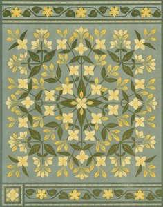 Motiv till en kudde från "The Art of Embroidery, A Treatise on the Practise of Decorative Needlework av Thomas (after) Crane
