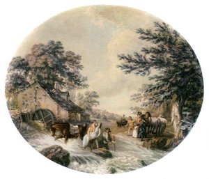 "Vicar of Wakefield" av Oliver Goldsmith, illustration av Thomas Hearne. av Thomas (after) Hearne
