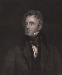 Porträtt av den engelske skådespelaren John Fawcett (1768-1837), gravyr av W J Edwards från målning av Thomas Lawrence, 23x32 cm, Virtue and Co Publisher, London