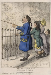 John Rosedale, sjöman, besöksguide till Greenwich Hospital lobby (England) av Thomas (after) Rowlandson