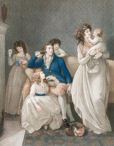 Sent 1700-talet tidigt 1800-tal välbärgade familjescen.