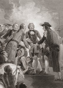 William, Prince of Orange (senare kung William III) landar i Brixham. (skriva ut)