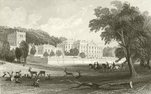 Chatsworth, Derbyshire av Thomas Allom