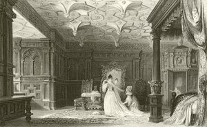 Interiör av Sizergh Hall, Westmorland av Thomas Allom