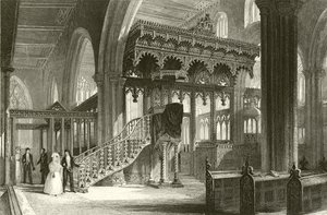 Sefton Church, Lancashire av Thomas Allom