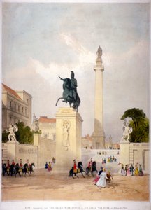The Mall and Waterloo Place, Westminster, London, c1845 av Thomas Allom