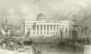 The New Custom House, Liverpool av Thomas Allom