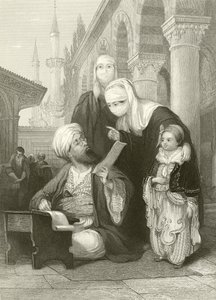 Den turkiska brevskrivaren av Thomas Allom