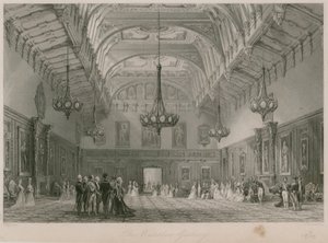 Waterloo Gallery, Buckingham Palace. Publicerad 1840 av Thomas Allom