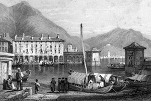 Como och Comosjön, Lombardiet, Italien, 1800-talet.
