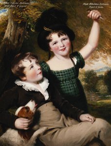 Porträtt av Thomas Osborne Bateman, 8 år, med sin bror, Hugh Athelstan, 6 år gammal, 1818